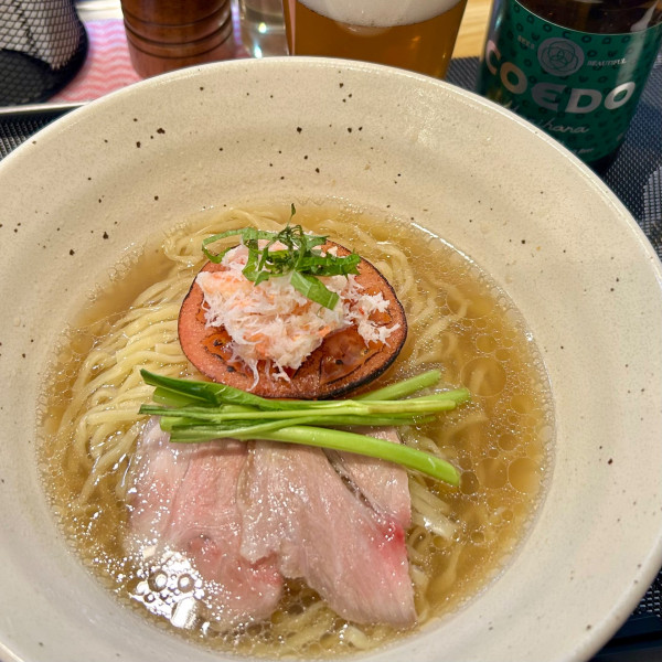 「淡麗蟹そば＋COEDOビール（鞠花）」@Ramen&Bistro Crab Clubの写真