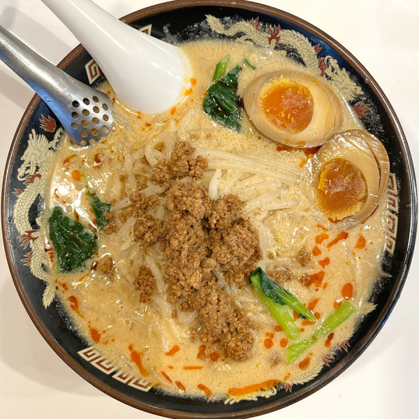 「ごま味噌担々麺(大盛サービス)+味玉」@北海道らーめん みそ熊 自由が丘店の写真