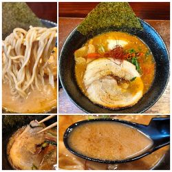 ピリ辛濃厚魚介豚骨ラーメン＋ニンニク＝1000円