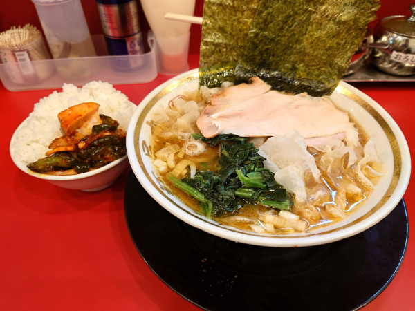 「朝ラー  白キクラゲ  ライス✖️3」@大輝家直系 麺屋 旭の写真