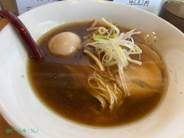 「特製醤油らぁ麺(1200円)、名物！牛ハラミ丼(480円)」@らぁ麺行田屋の写真