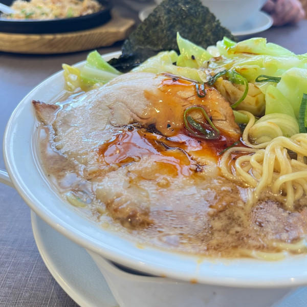 「キャベとん大盛（固）キャベ増し、ライス¥1243」@きゃべとんラーメン 横浜青葉台店の写真
