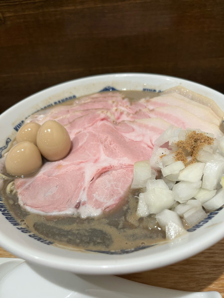 「プレミアムニボプレッソ(伊吹いりこ、アジゴ)、肉増し、うずら、明」@NIBOSHIMANIAの写真