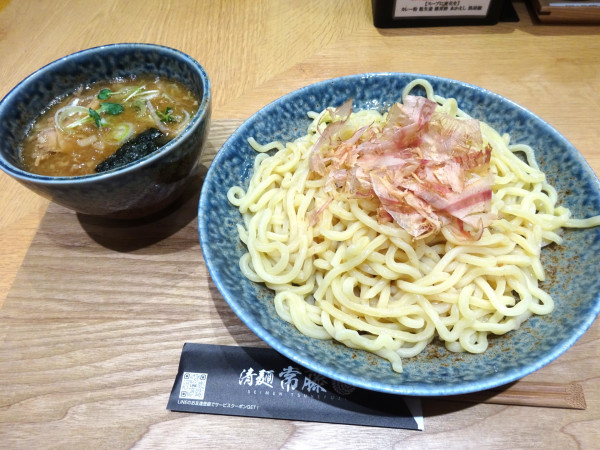 「梅かつお つけ麺 並　1,200円」@清麺 常藤 祐天寺店の写真