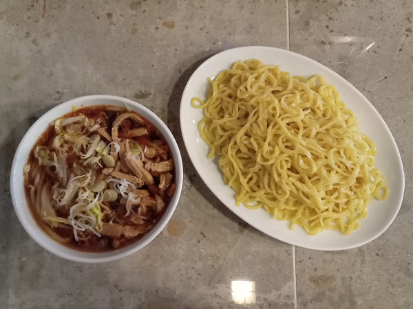 「チャーシューつけ麺＋野菜＋大盛」@つけ麺ハレマルの写真