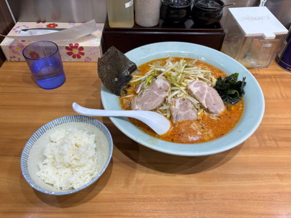 「スーラータンメン中盛（1080）ネギ（200）半ライス（100）」@ラーメン関口の写真