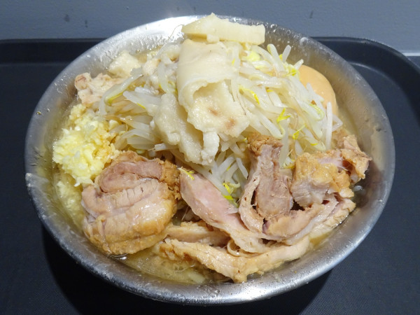 「小ラーメン（500円）＋味玉（100円）ニンニクアブラ」@#Ramen045の写真