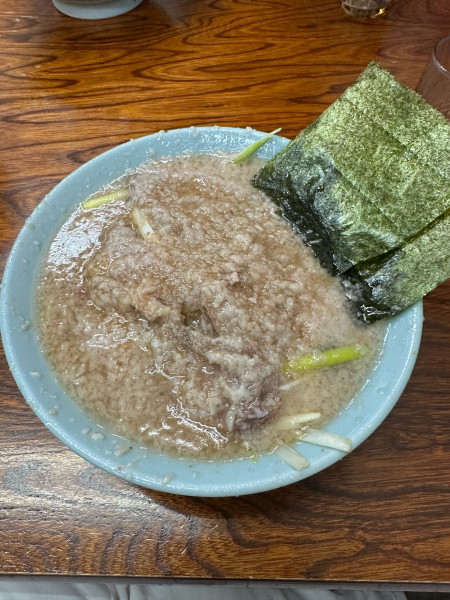 「ネギチャーシュー麺(太麺)+コテコテ」@ラーメンショップ 牛久結束店の写真