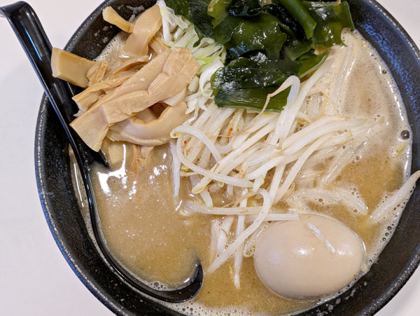 「みそらーめん(さっぱり)+味玉+メンマ」@らーめん 司の写真