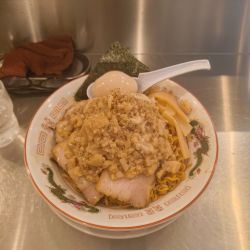 竹岡式特製背脂そば+大盛　1400円