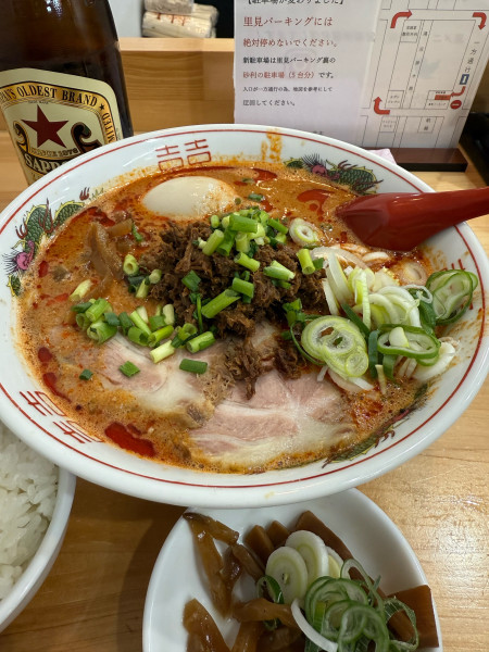 「特製坦坦麺＋ごはんセルフ盛り」@つけそば 担担麺 航龍の写真