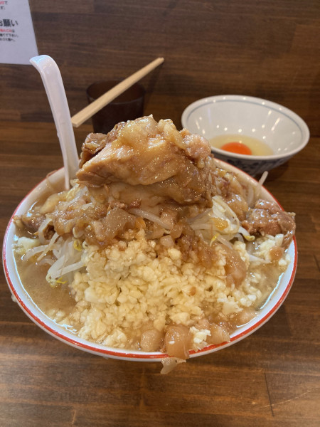「ラーメン300g➕つけ卵 ¥1170」@男気らーめん アカギの写真