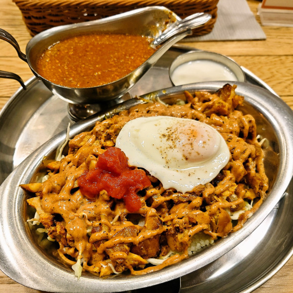 「チキンケバブキーマ定食」@インド定食ターリー屋 アリオ西新井店の写真
