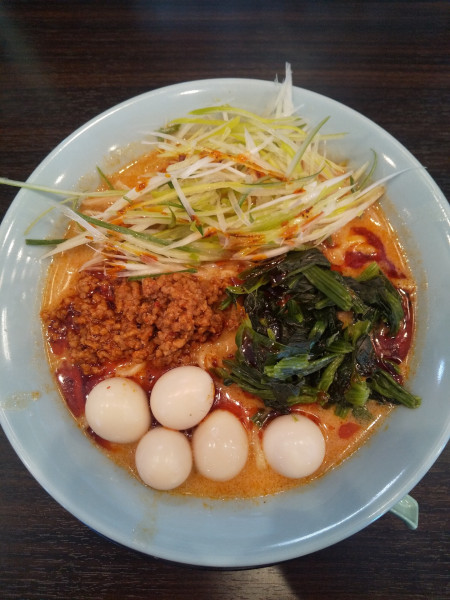 「担々麵（うずら付き）」@横浜家系ラーメン 丸岡商店 犬山店の写真