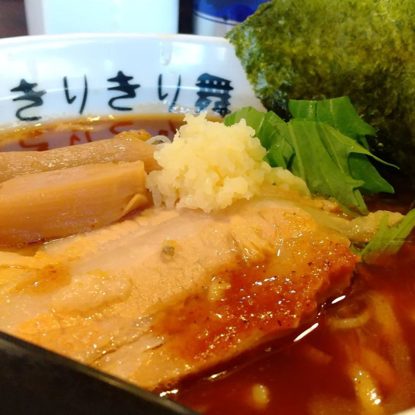 「#海老油濃厚らぁめん #1190円 #肉飯 300円」@葉月直系 きりきり舞の写真