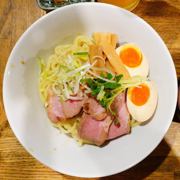 「油そば+味玉+生玉子+生ビール」@燦燦斗の写真