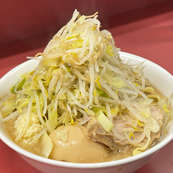 「少なめ 味付けたまご ニンニク少なめ ヤサイカラメ」@ラーメン二郎 ひばりヶ丘駅前店の写真