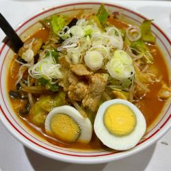 五目味噌 野菜大盛 生卵 1140+110+100円