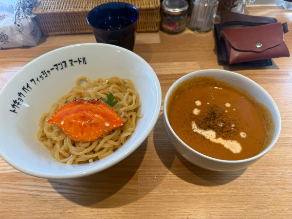 「渡り蟹のビスクつけ麺」@Tokyo Bay Fisherman's noodle 木更津店の写真