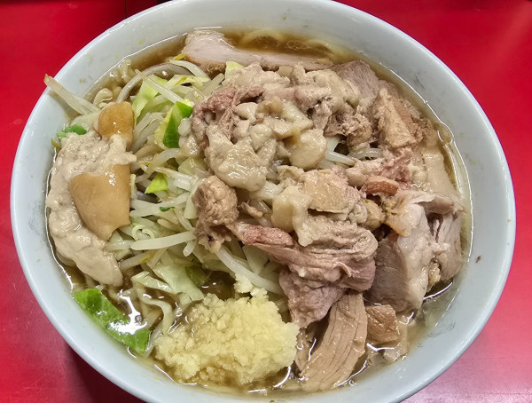 「小ラーメン　ニンニク脂マシ」@ラーメン二郎 上野毛店の写真