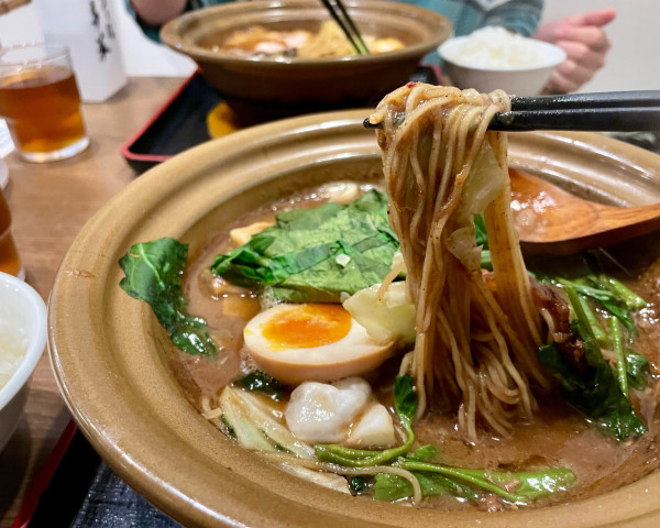 「豚骨味噌ラーメン/ 特濃スープ/空芯菜」@ラーメン猪太の写真