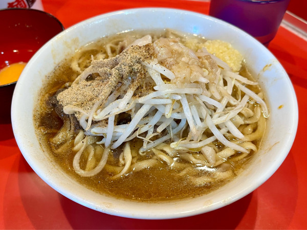 「らーめん ミニ(豚1枚)+生卵」@麺屋 桐龍の写真