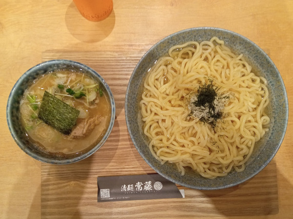 「昆布水つけ麺 並」@清麺 常藤 祐天寺店の写真