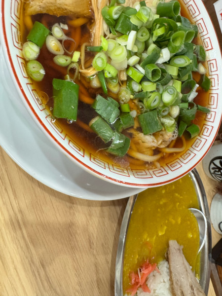 「諭吉ラーメン800円、ミニカレー380円」@諭吉そばの写真