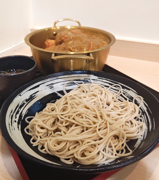 「もりそば（倍盛鍋カツカレーセット）」@ゆで太郎 錦町店の写真