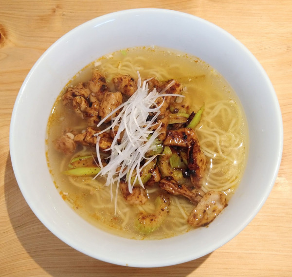 「ホルモンラーメン＋中華粥(小)」@さくら食堂の写真