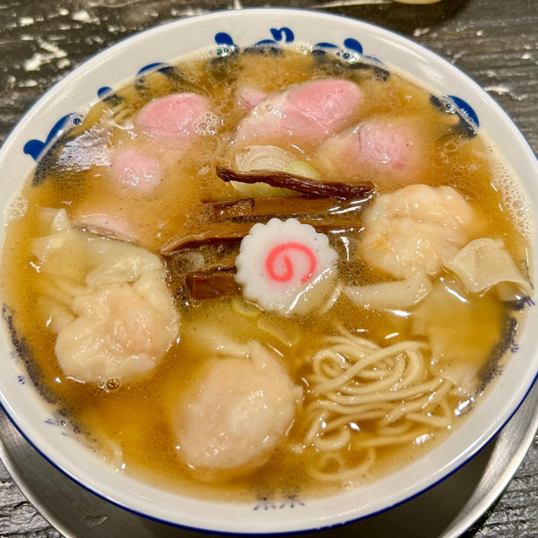 「海老ワンタンメン並」@あいだや2の写真