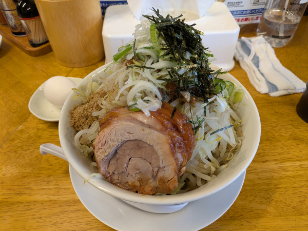 「油そば ぶし(平打麺)」@麺屋 花の名の写真