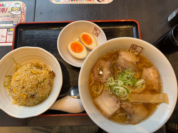 「半チャーハンセット　1290円」@喜多方ラーメン坂内 石岡店の写真