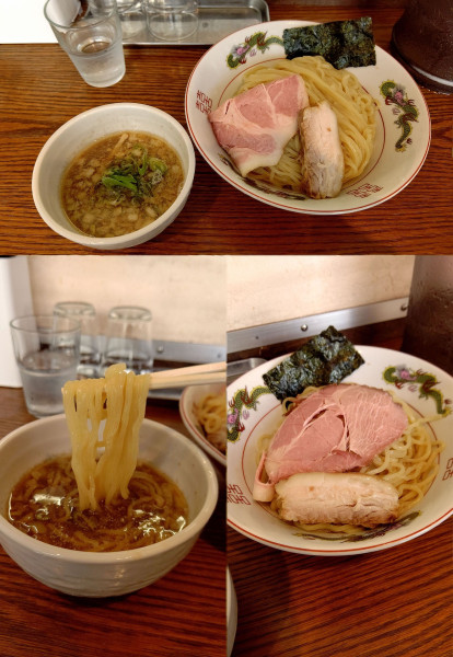 「『煮干しつけそば+大盛(¥1000+100)』…」@中華蕎麦 縁の写真