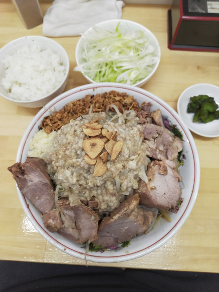 「まぜそば(大)¥1,150」@ラーメン ガッテン 神栖木崎店の写真