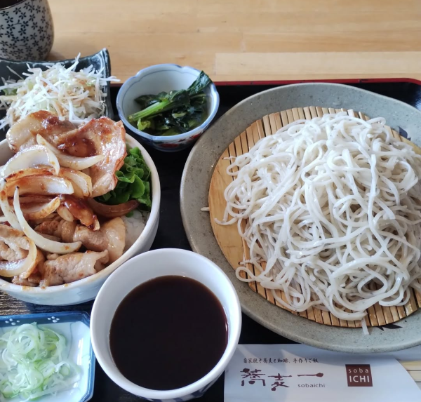 「焼肉丼とそば」@蕎麦一の写真