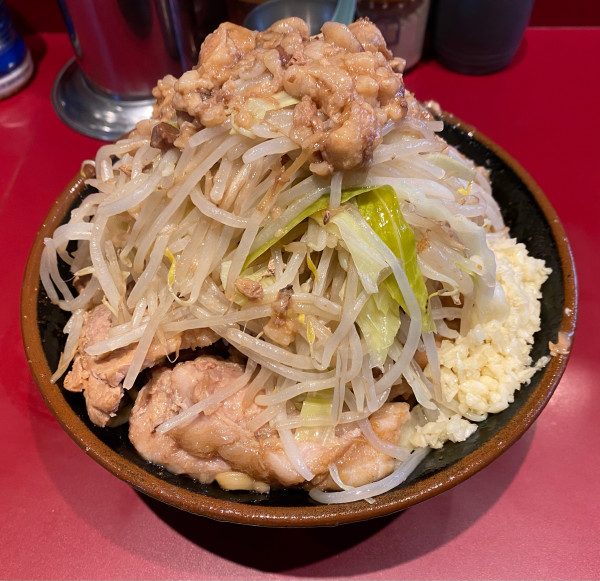 「つけ麺味アブラーメン豚4枚」@ラーメン二郎 荻窪店の写真