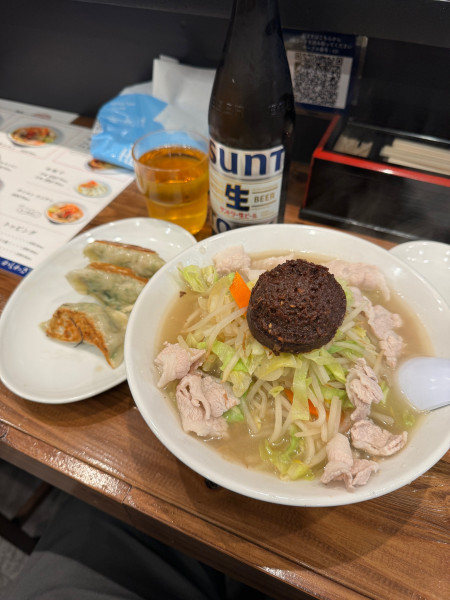 「味噌タンメン餃子3個」@餃子とタンメンの店 かしわぎの写真