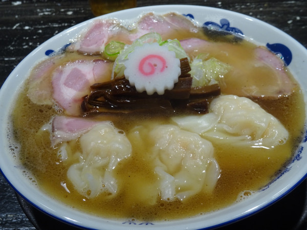 「海老ワンタン麺並130g　1,330円」@あいだや2の写真