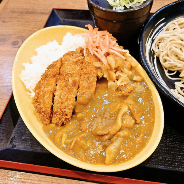 「ミニカツカレーセット(冷)」@ゆで太郎 柏豊四季店の写真