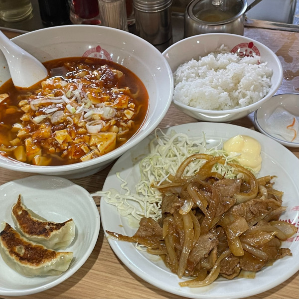 「日替わりラーメン 500円 + 日替わり定食 550円」@つけ麺大王 蒲田東口店の写真
