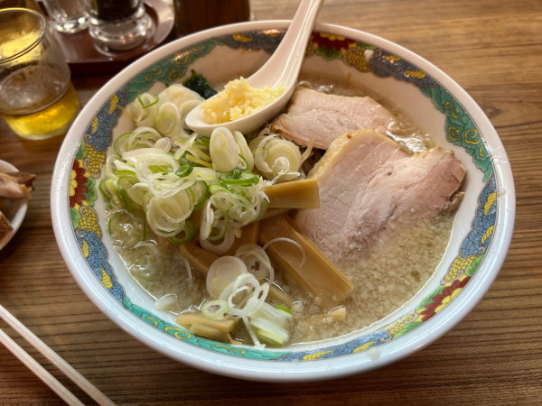 「ラーメン　ビール」@特麺コツ一丁ラーメンの写真