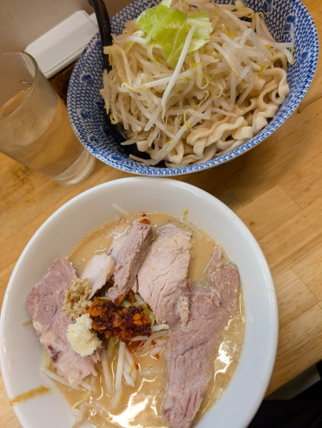 「魚介つけ麺　肉増し　野菜マシ」@らーめん きじとらの写真