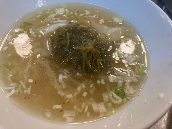「塩かけそば昆布トッピング」@白河手打ちラーメン アサガキタの写真