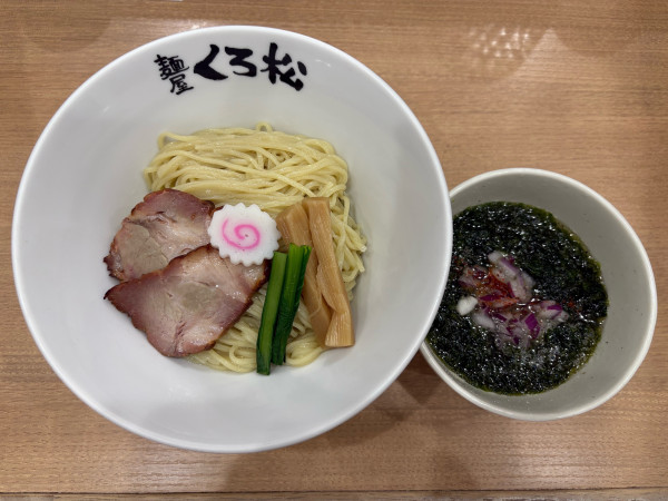「新物生あおさの和えつけ麺」@麺屋くろ松の写真