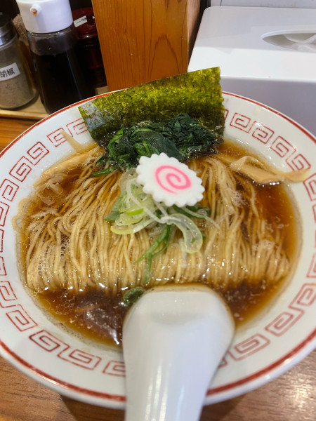「朝ラーメン煮干し」@喜多方食堂 山海の写真