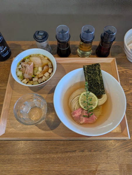 「昆布水つけめん  醤油 並」@YOKOKURA STOREHOUSEの写真