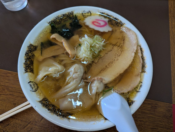 「ワンタン麺1100円」@青竹手打ちラーメン 麺屋ようすけ 佐野新都市店の写真