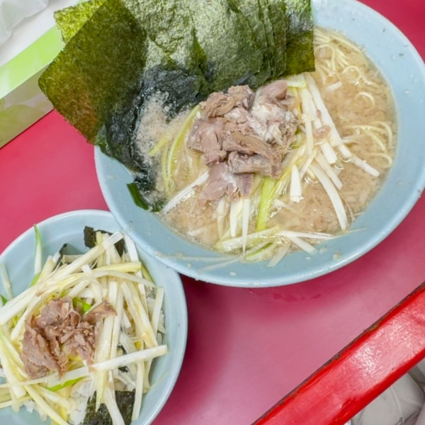 「ネギラーメン 740円＋のり5枚50円＋小ネギ丼300円」@ラーメンショップ 牛久結束店の写真
