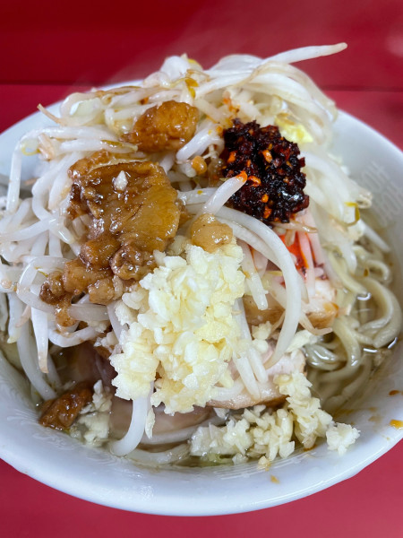 「小ラーメン ゼンマシ 辣油」@ラーメン二郎 千住大橋駅前店の写真